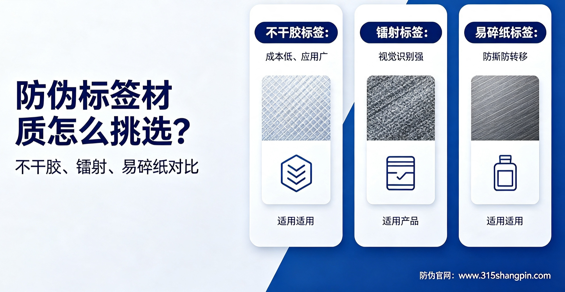 防伪标签材质怎么挑选？不干胶、镭射、易碎纸对比