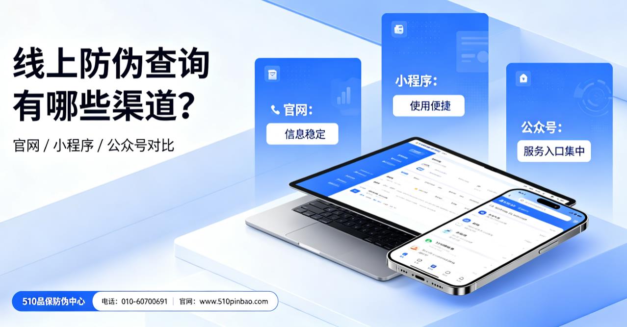 线上防伪查询有哪些渠道？官网/小程序/公众号对比