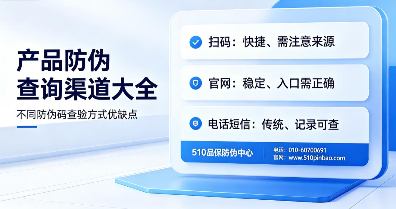 产品防伪查询渠道大全，不同防伪码查验方式优缺点