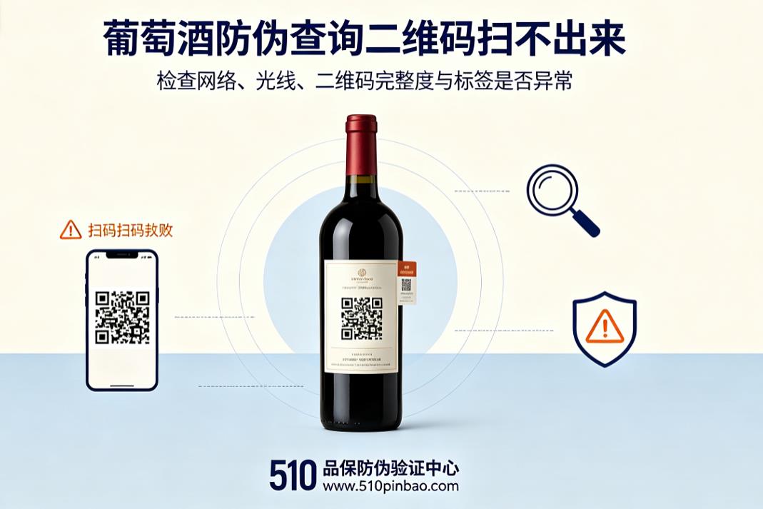 葡萄酒防伪查询二维码扫不出来