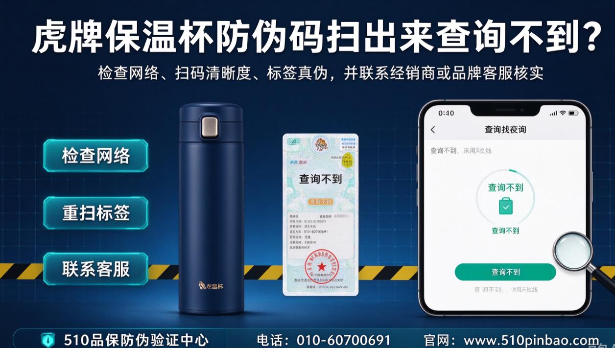 虎牌保温杯防伪码扫出来查询不到？