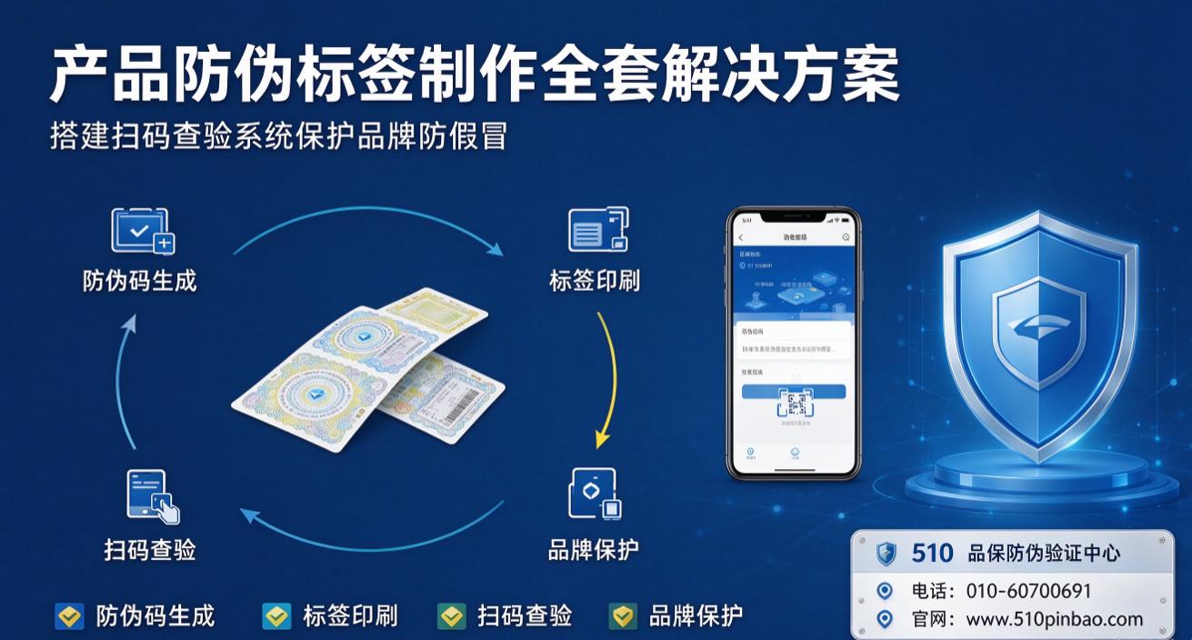 产品防伪标签制作全套解决方案，搭建扫码查验系统保护品牌防假冒