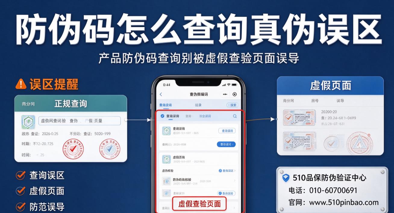 防伪码怎么查询真伪误区，产品防伪码查询别被虚假查验页面误导