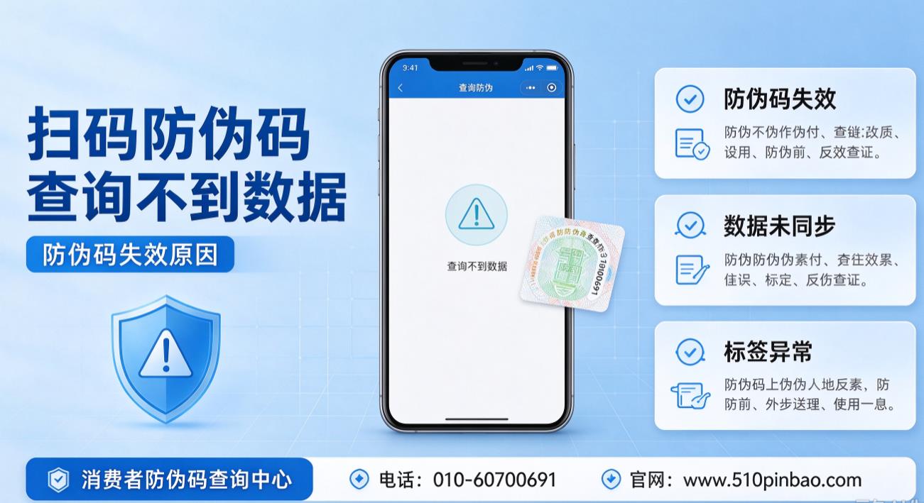 扫码防伪码查询不到数据，防伪码失效原因
