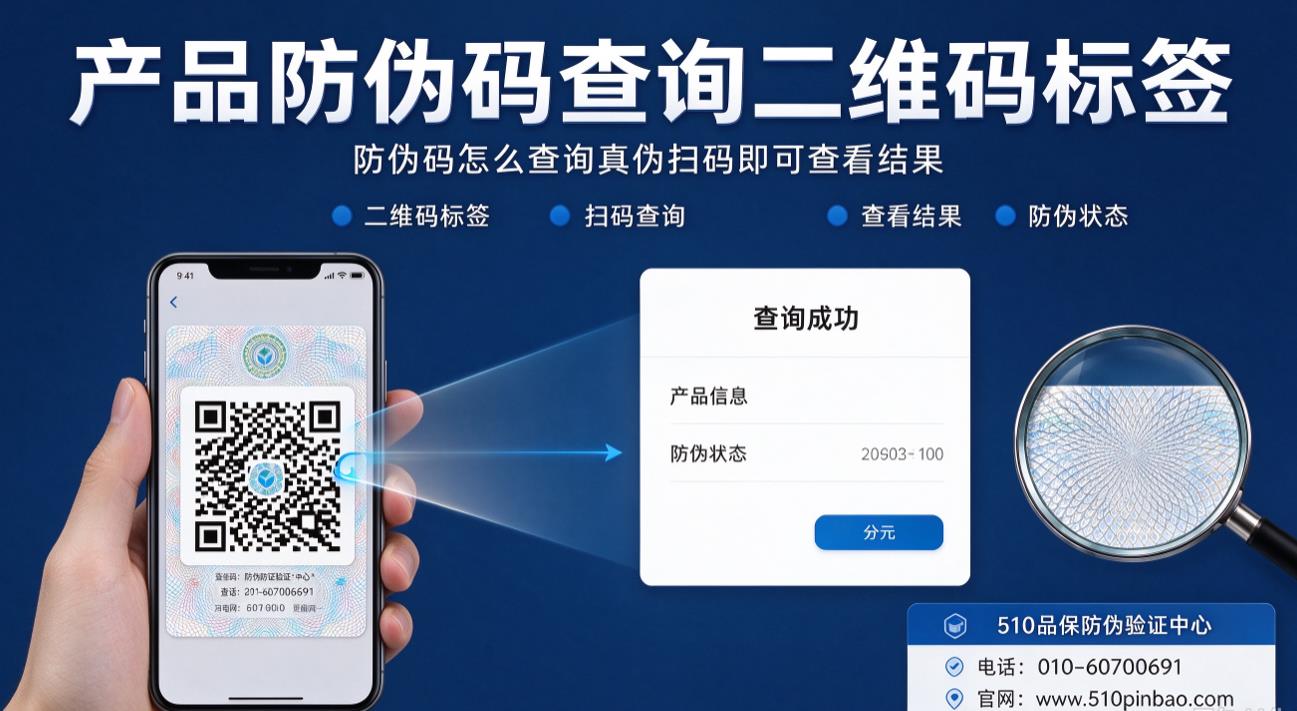 产品防伪码查询二维码标签，防伪码怎么查询真伪扫码即可查看结果