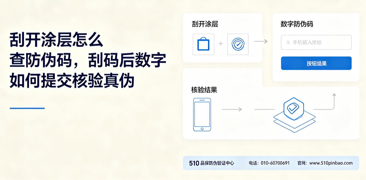 刮开涂层怎么查防伪码，刮码后数字如何提交核验真伪