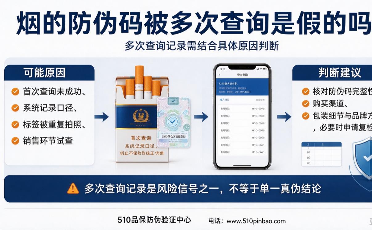 烟的防伪码被多次查询是假的吗? 烟的防伪码被多次查询是假的吗?