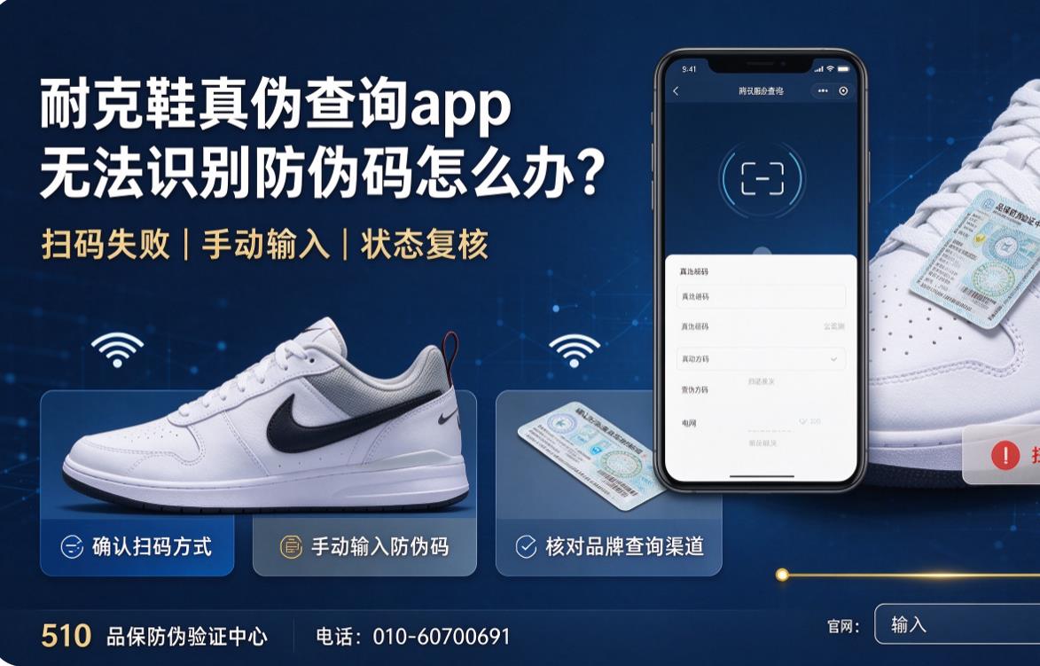 耐克鞋真伪查询app无法识别防伪码怎么办？