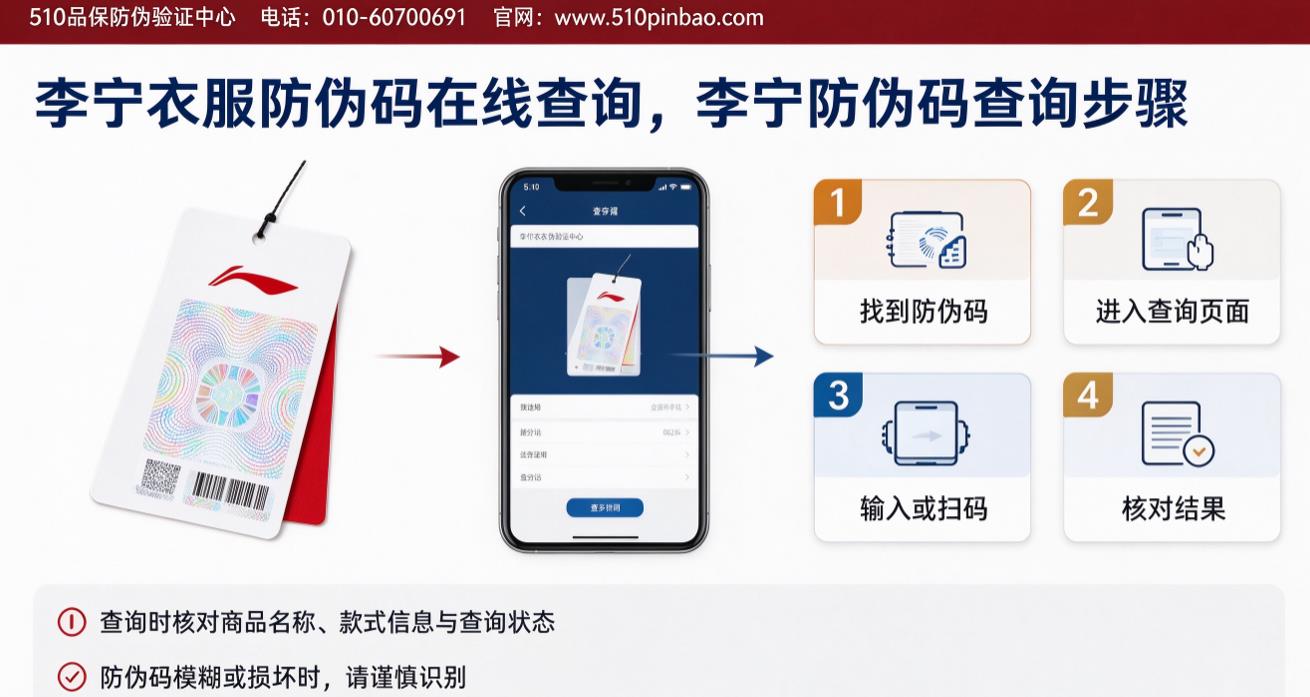 李宁衣服防伪码在线查询，李宁防伪码查询步骤