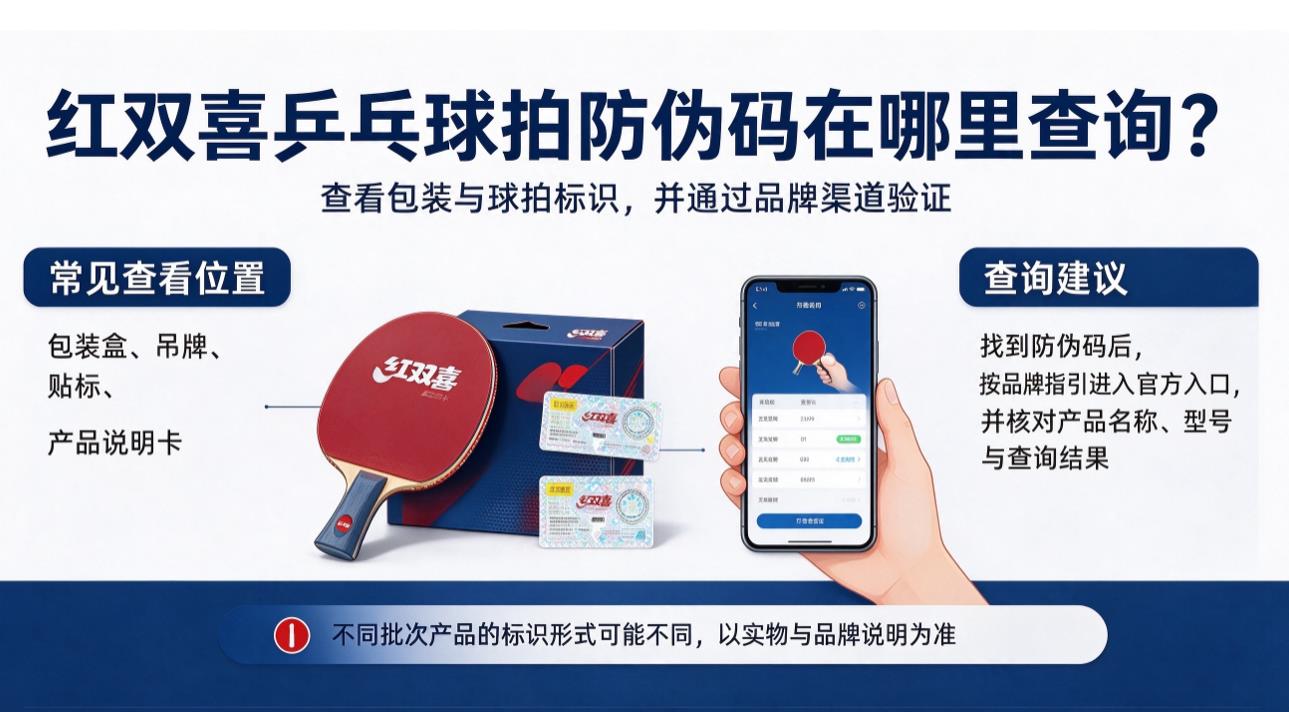 红双喜乒乓球拍防伪码在哪里查询? 红双喜乒乓球拍防伪码在哪里查询?